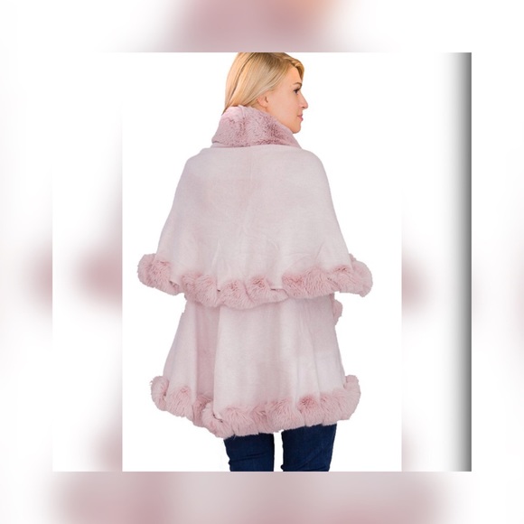 Great Gift Valentine Pink Luxurious Faux Fur Coat - Picture 4 of 11